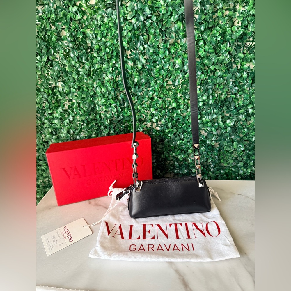 Valentino Garavani Black Studded Women's Mini Bag MSRP $1,790 NWT - Picture 3 of 16